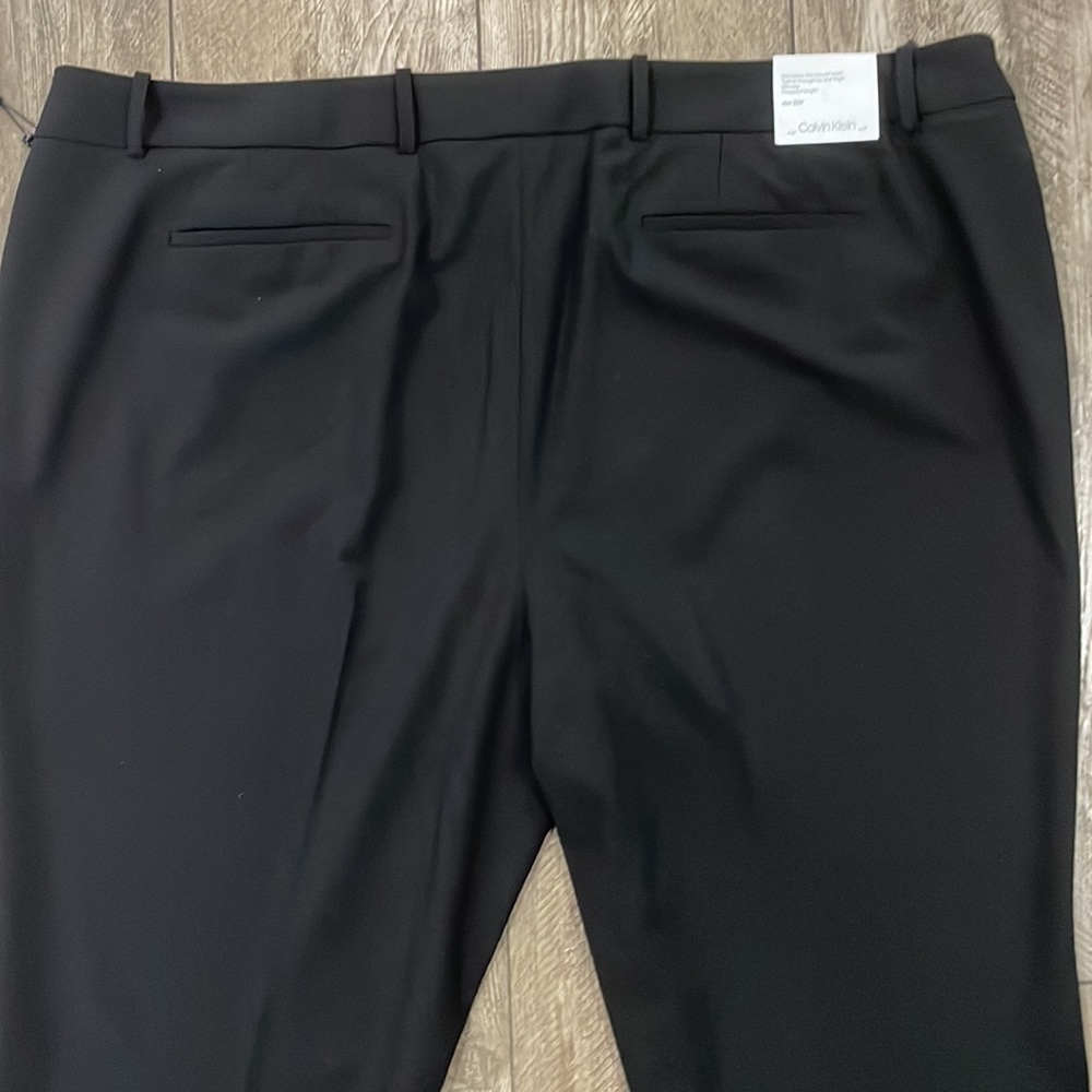 ❌❌SOLD❌❌Calvin Klein Black Plus Size Solid Straight Leg Pants - Picture 5 of 8